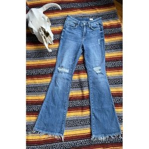 Bridge by Gly high rise flare ripped jeans